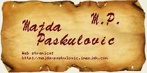 Majda Paskulović vizit kartica